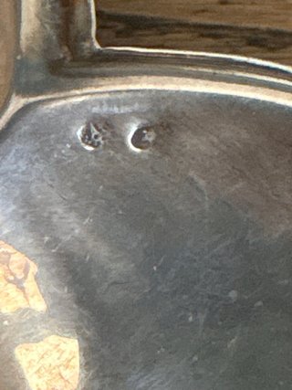 Almendrero de plata con marcas de platero,