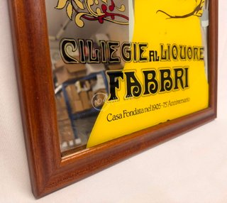 Specchio pubblicitario Fabbri vintage