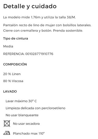 Pantalones System Action Talla S Beige