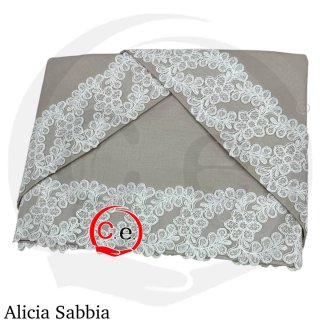 Completo Lenzuola Matrimoniale Grigio Bianco