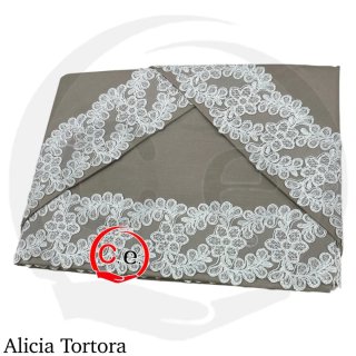Completo Lenzuola Matrimoniale Grigio Bianco