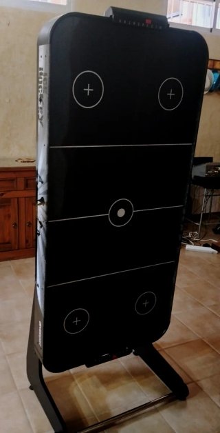 Mesa Air Hockey Eléctrica Plegable Negra