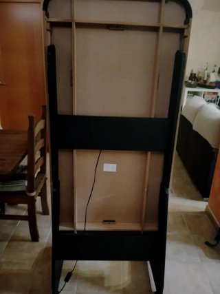 Mesa Air Hockey Eléctrica Plegable Negra