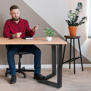 2 Patas metálicas acero para mesa NUEVAS