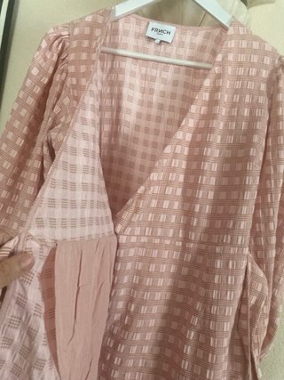 Vestido FRNCH cruzado rosa talla S