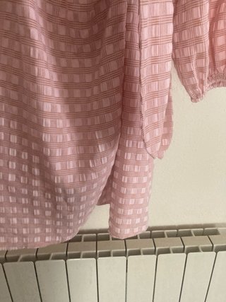 Vestido FRNCH cruzado rosa talla S