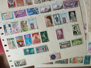 Lote 29 hojas sellos Francia