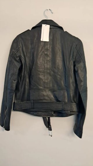 Chaqueta Biker Piel Stradivarius Talla S