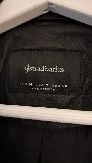 Chaqueta Biker Piel Stradivarius Talla S