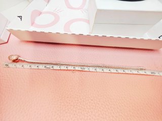 Pulsera Pandora Corazón Pave color Rose gold 19 cm