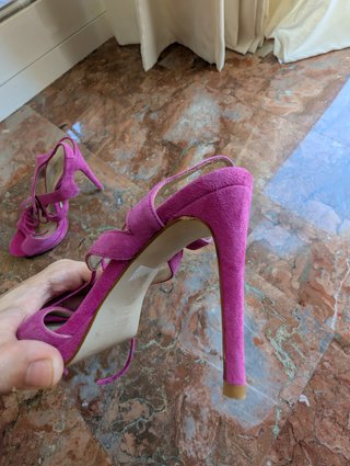Tacones Gloria Ortiz Fucsia Talla 37-1 solo uso