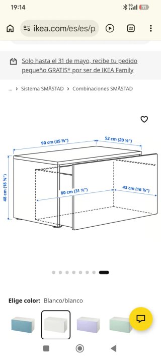 Baúl Almacenaje Blanco Madera Ikea