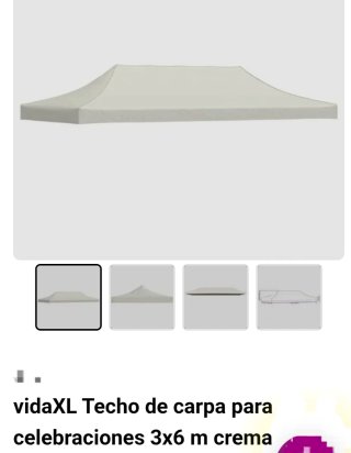 Recambio Toldo Pérgola 3x6 m Beige