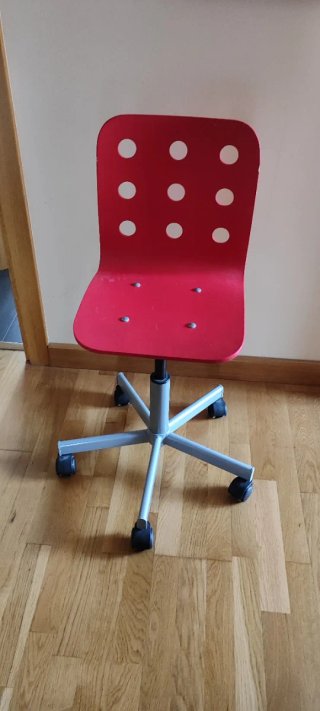 Silla de escritorio infantil roja