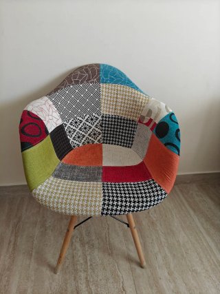 Silla Patchwork Multicolor
