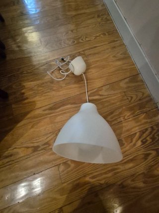 2 Lámparas colgantes Ikea blanca