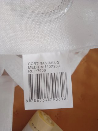 2x Visillo Estampado Plumas 140x220