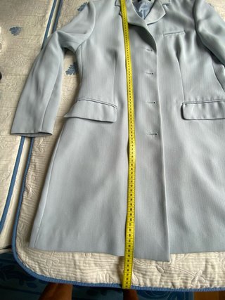 Abrigo Levita Blazer Verano Azul Claro