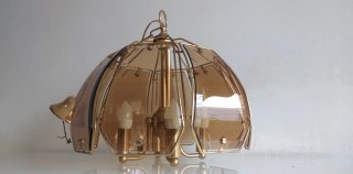 Lámpara Techo Vintage Cristal y Metal