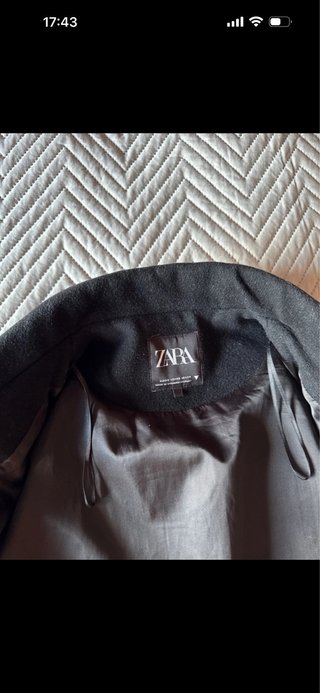 Zara Chaquetón 3/4 Negro