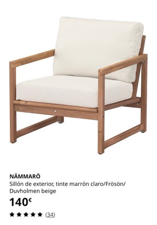2 Sillones terraza IKEA NÄMMARÖ impecables