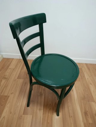 Silla vintage madera verde