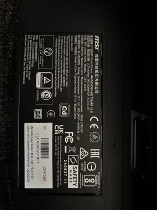 Monitor MSI Curvo Negro
