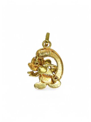 Colgante letra C y Mickey oro 18k - ref.12545