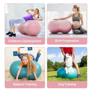 Pelota Yoga Inflable Grande Rosa