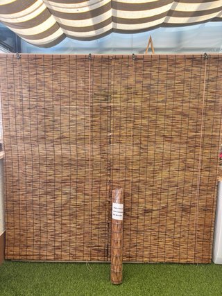 Estor enrollable caña oscura 80x220cm