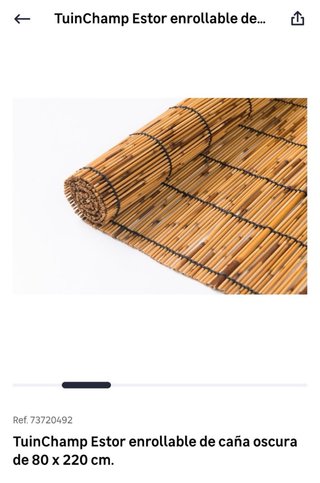 Estor enrollable caña oscura 80x220cm