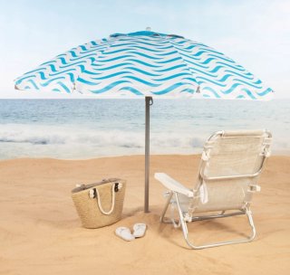 Sombrilla Playa Aktive Antiviento 8 Varillas ø200