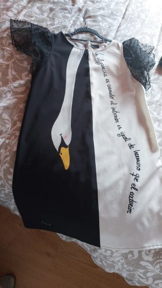 Vestido Anabel Lee Cisne Bicolor