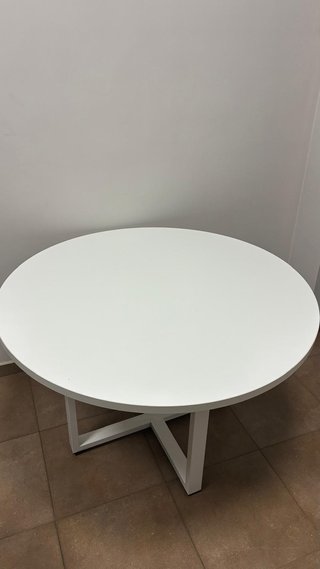 Mesa redonda blanca 120 cm