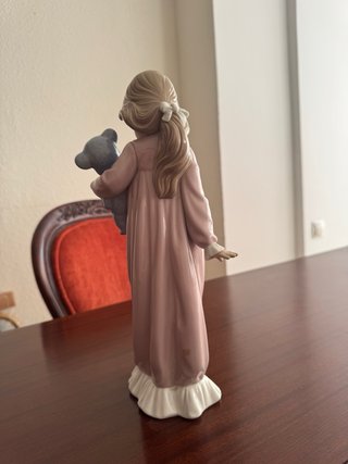 Figura Lladro Niña con Osito Sello 1978