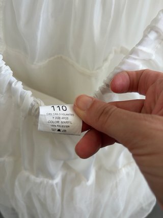 Cancán de comunión blanco
