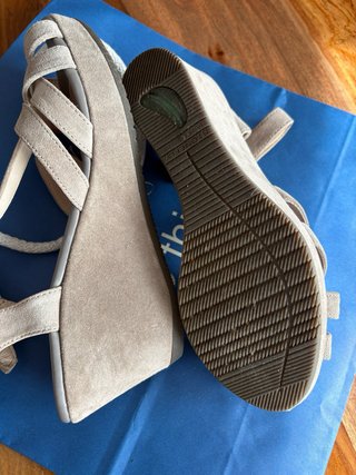 Sandalias Stonefly ante beige/gris talla 37
