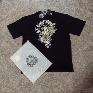 T-shirt Chrome Hearts nera multicolor