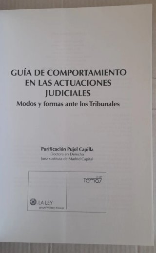 Guía de comportamiento en las actuaciones judicial
