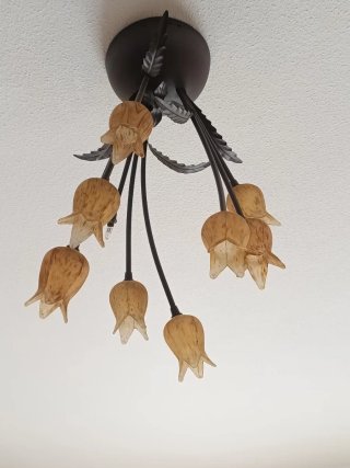 Lámparas colgantes estilo floral