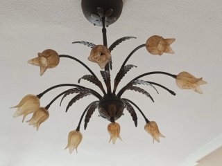 Lámparas colgantes estilo floral