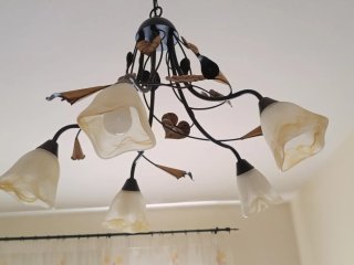 Lámparas colgantes estilo floral