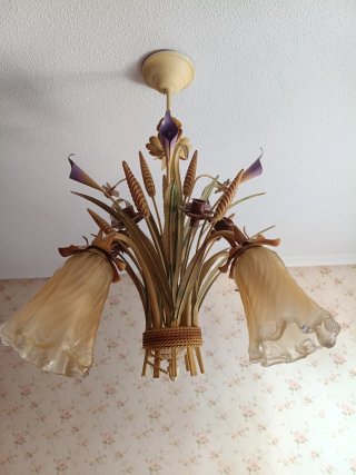Lámparas colgantes estilo floral