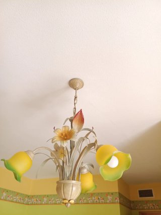 Lámparas colgantes estilo floral