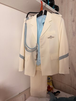 Traje de Comunión Almirante Beige y Azul celeste
