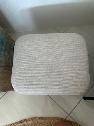 Asiento de almacenaje tapizado beige/gris