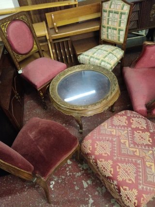 Conjunto Vintage Mesa y Sillas