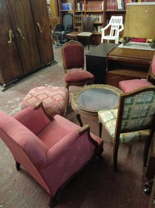 Conjunto Vintage Mesa y Sillas