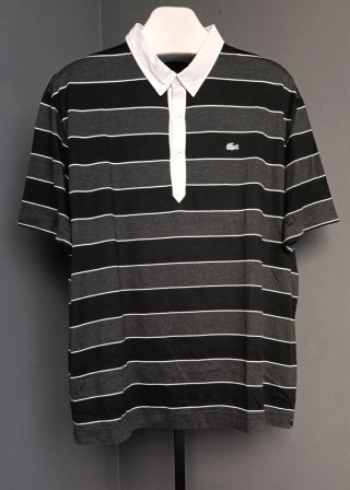 Polo Lacoste rayas Talla 7 Hombre