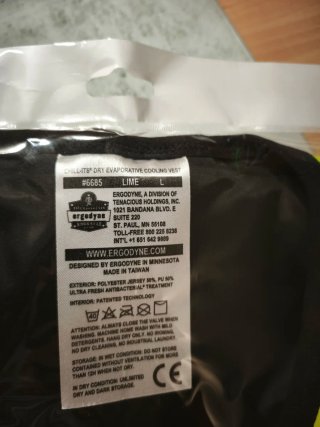 Chaleco Refrigerante Ergodyne #6685 Talla L